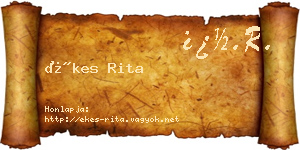 Ékes Rita névjegykártya