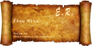 Ékes Rita névjegykártya