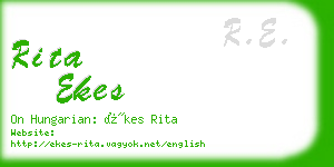 rita ekes business card